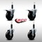 Service Caster 4'' SS Soft Rubber Swivel 1'' Expanding Stem Caster Set 2 Total Lock Brakes, 4PK SCC-SSEXTTL20S414-SRS-2-S-2-1 - alternate 4